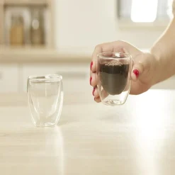 Lot de 2 verres double paroi 80ml^Gifi Clearance