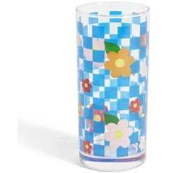 Lot de 3 verres motif fleurs et carreaux 290ml^Gifi Discount