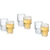 Lot de 6 verres shooters Halloween forme tête de mort^Gifi Discount