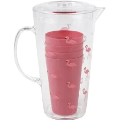 Lot d'un pichet et 4 gobelets^Gifi Hot