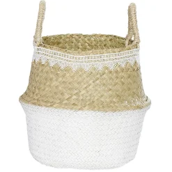 Rangement|Gifi LOT panière boule en jute et dentelle - OK FAIT