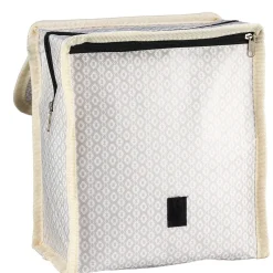Lunch bag réfrigérant beige et gris motif macramé^Gifi Outlet