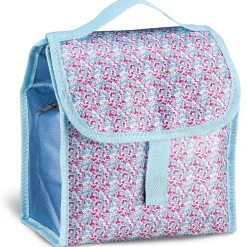 Lunch bag réfrigérant bleu et rose motif baies sauvages^Gifi Discount