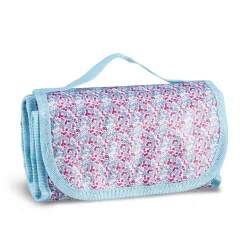 Lunch bag réfrigérant bleu et rose motif baies sauvages^Gifi Discount