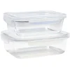Lunchbox en verre x2 avec couvercle 640ml et 1,05L^Gifi Clearance