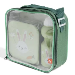 Lunchbox enfant 720ml avec gourde 350ml et sac de transport lapin vert^Gifi