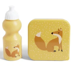Lunchbox enfant 720ml avec gourde 350ml et sac de transport renard orange^Gifi Online