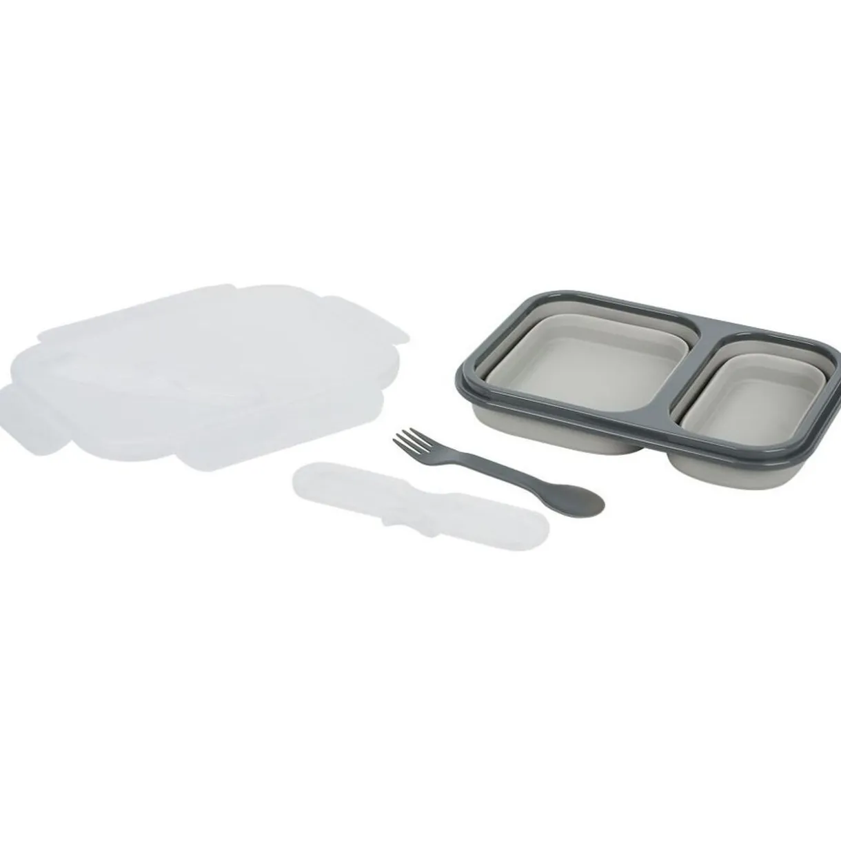 Lunchbox rétractable 2 compartiments avec couvercle 3 coloris^Gifi Clearance