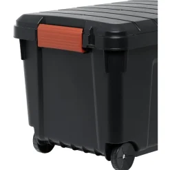 Rangement|Gifi Malle 170 L noir et rouge