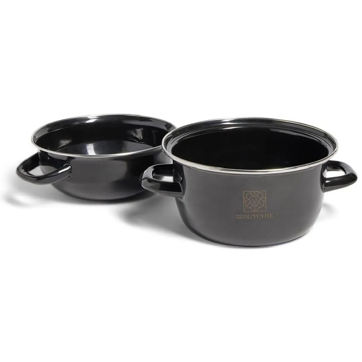 Marmite à moules avec couvercle acier noir Ø18xH16,5cm^Gifi Discount