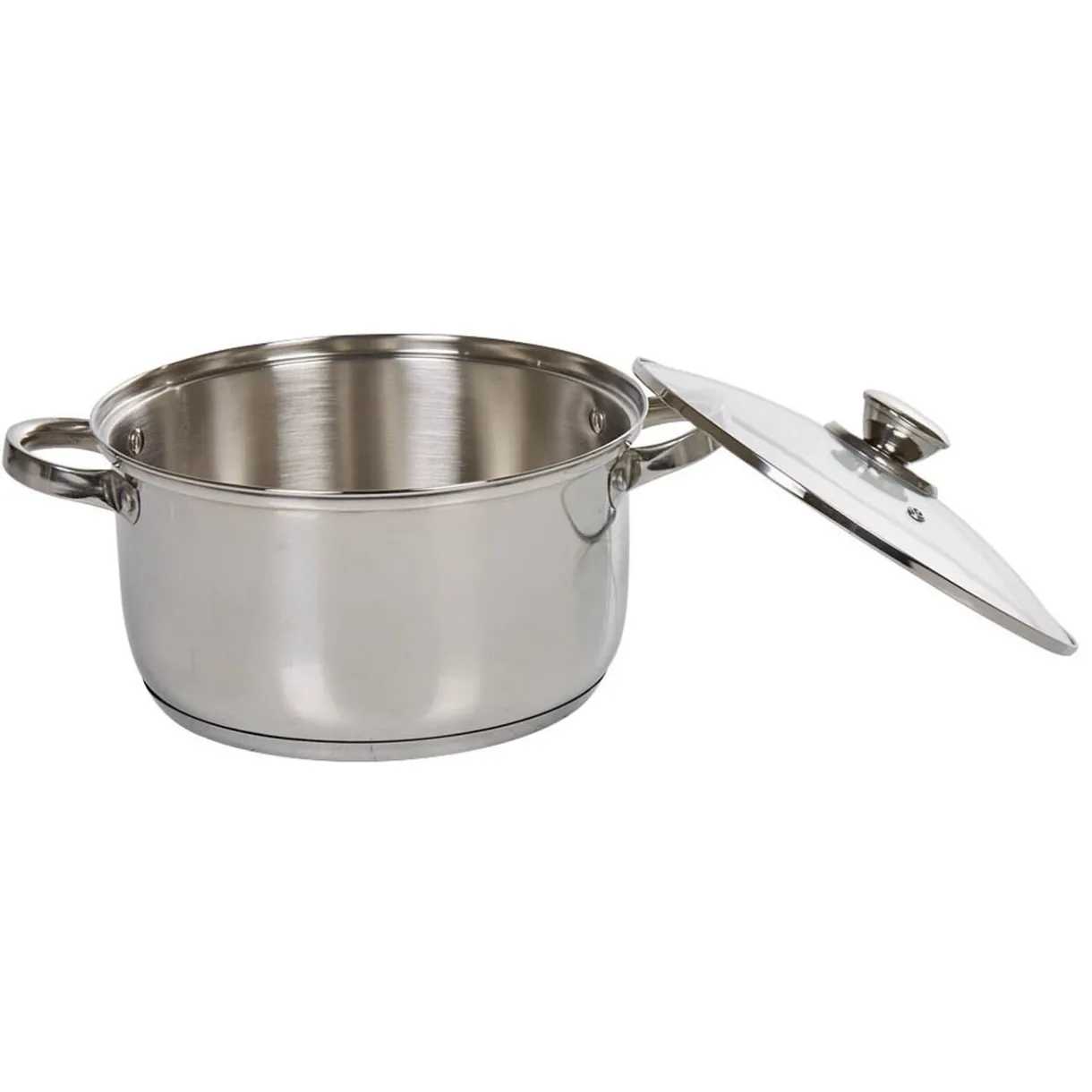 Marmite anti adhésive inox couvercle en verre^Gifi Discount