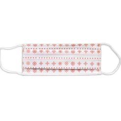 Discount Gifi Masque adulte catégorie 1 tissu motif étoile thème Noël rouge et blanc