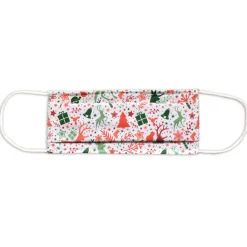 Best Gifi Masque adulte catégorie 1 tissu motif thème Noël rouge vert blanc