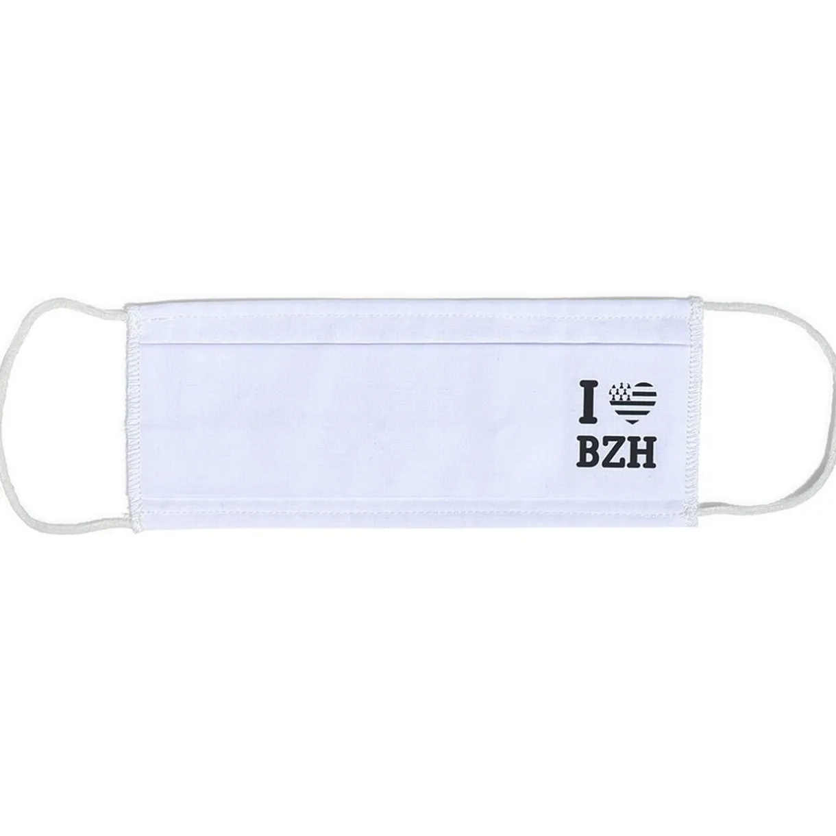 Best Gifi Masque tissu imprimé coeur BZH Lavable Catégorie 1