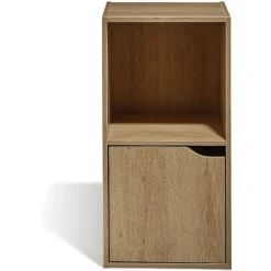 Rangement|Gifi Meuble 2 casiers contreplaqué 1 niche 1 porte