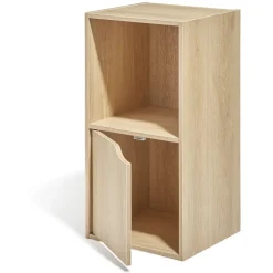 Rangement|Gifi Meuble 2 casiers contreplaqué 1 niche 1 porte
