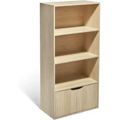 Rangement|Gifi Meuble 3 étagères 2 portes mdf