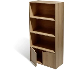 Rangement|Gifi Meuble 3 étagères 2 portes mdf