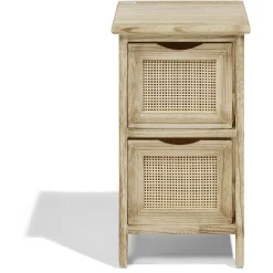 Rangement|Gifi Meuble d'appoint Salomé 2 panières bois et métal 26xH46,5x30cm