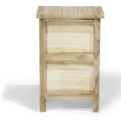 Rangement|Gifi Meuble d'appoint Salomé 2 panières bois et métal 26xH46,5x30cm