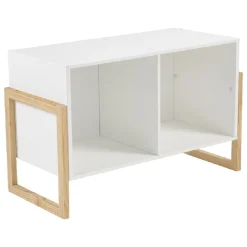 Rangement|Gifi Meuble de rangement 2 casiers blanc naturel