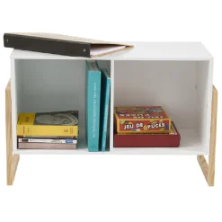 Rangement|Gifi Meuble de rangement 2 casiers blanc naturel