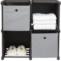 Rangement|Gifi Meuble de rangement 4 casiers avec 2 panières