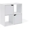Rangement|Gifi Meuble de rangement Adam 4 cases Blanc 60x29,8xH60 cm
