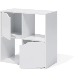 Rangement|Gifi Meuble de rangement Adam 4 cases Blanc 60x29,8xH60 cm