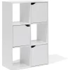 Rangement|Gifi Meuble de rangement Adam 6 cases Blanc 60x29,8xH90 cm
