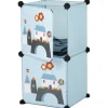 Rangement|Gifi Meuble de rangement bleu motif château pour enfant