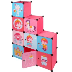 Rangement|Gifi Meuble de rangement casier escalier enfant motif princesse
