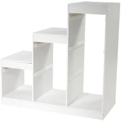 Rangement|Gifi Meuble de rangement casiers escalier bois blanc