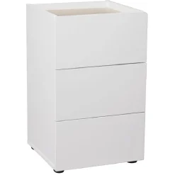Rangement|Gifi Meuble de rangement en bois Arno 3 tiroirs naturel et blanc