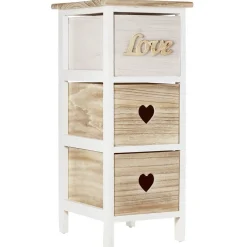 Rangement|Gifi Meuble de rangement en bois 3 tiroirs