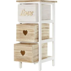 Rangement|Gifi Meuble de rangement en bois 3 tiroirs