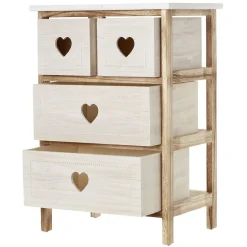 Rangement|Gifi Meuble de rangement en bois 4 tiroirs