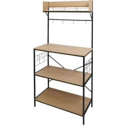 Rangement|Gifi Meuble de rangement Kitchen bois et métal 80xH160x40cm