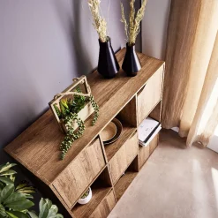 Rangement|Gifi Meuble étagères mdf 9 casiers