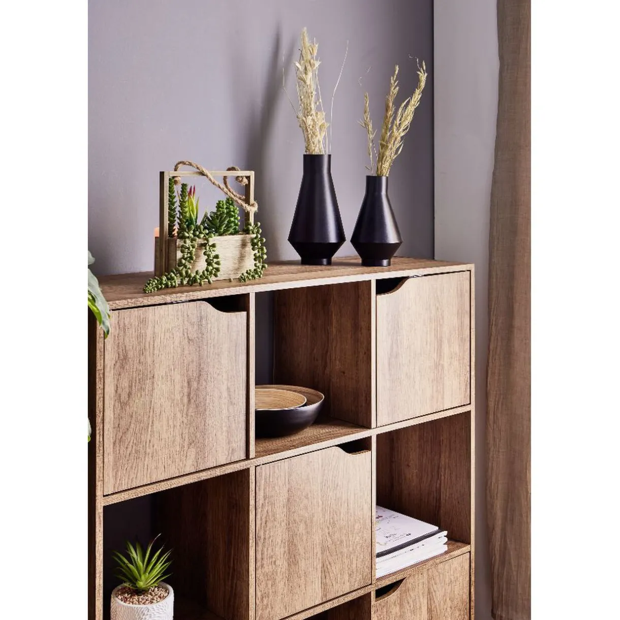 Rangement|Gifi Meuble étagères mdf 9 casiers