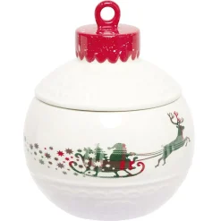 Mini bonbonnière en céramique décor Noël rouge blanc^Gifi Best