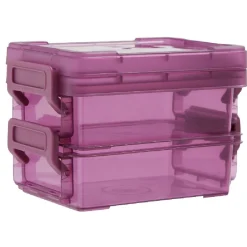 Rangement|Gifi Mini boîte de rangement 0,2L fermeture clip x2