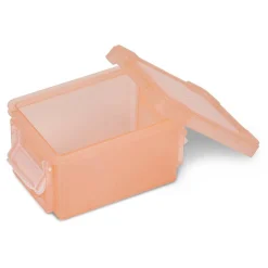Rangement|Gifi Mini boîte en plastique rose fermeture clips 0,30L - Lot de 2
