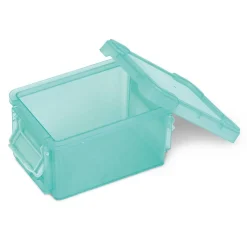 Rangement|Gifi Mini boîte en plastique vert fermeture clips 0,30L - Lot de 2