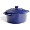 Mini cocotte individuelle en céramique avec couvercle - bleu ou noir^Gifi
