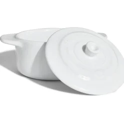 Mini cocotte individuelle en céramique avec couvercle - gris ou blanc^Gifi Sale