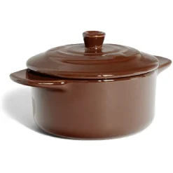 Mini cocotte individuelle en céramique avec couvercle - marron clair ou foncé^Gifi New