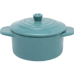 Mini cocotte ronde bleu turquoise^Gifi Discount
