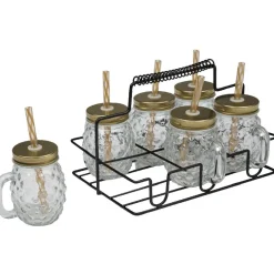 Mini gobelet en verre design ananas avec support métallique x6^Gifi Outlet