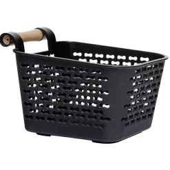 Rangement|Gifi Mini panière en plastique avec poignée bois